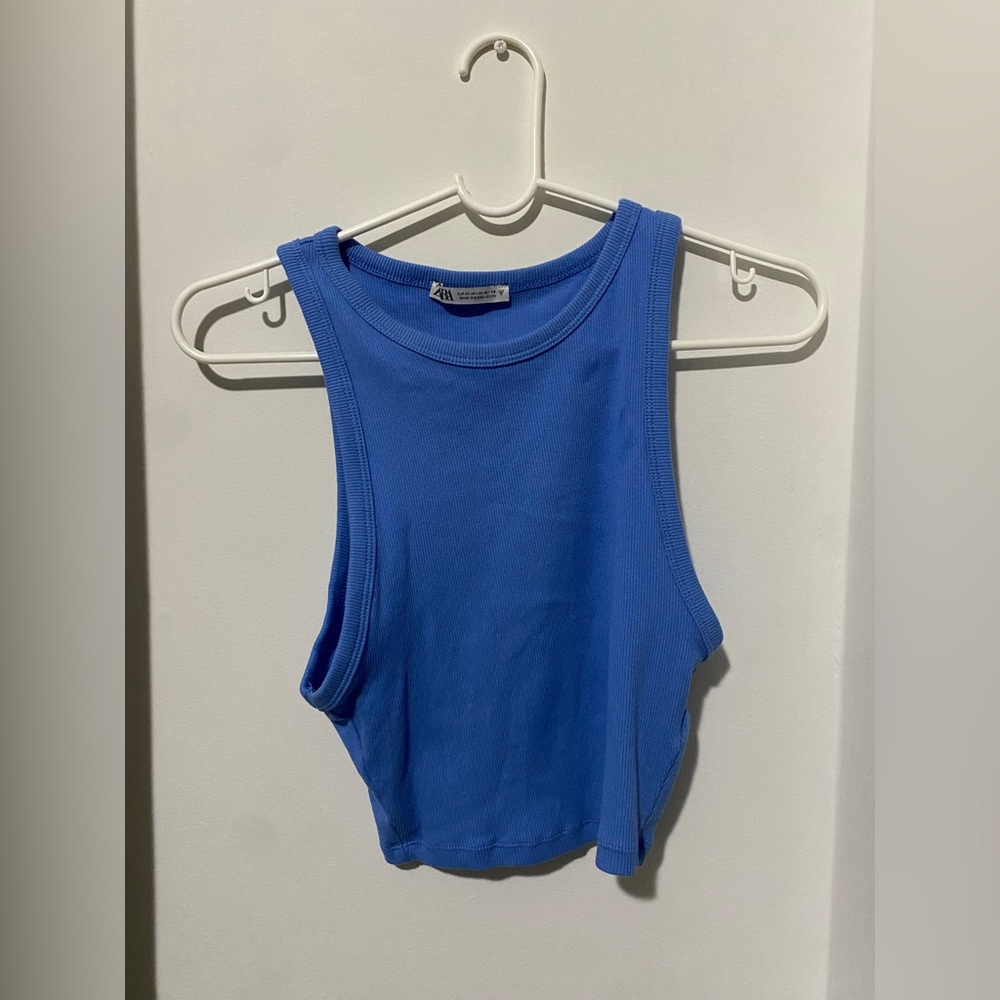 Zara Blue Crop Top